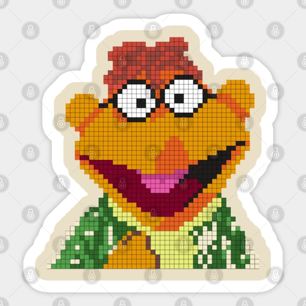 POXELART - Scooter the Muppets Sticker by JigongNumpuk